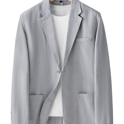 Men’s Button-Front Lightweight Blazer