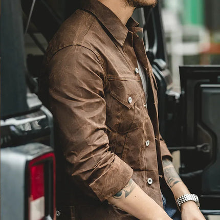 Men’s Button-Up Textured Jacket