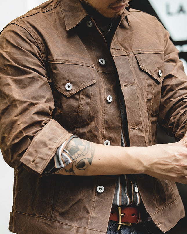 Men’s Button-Up Textured Jacket