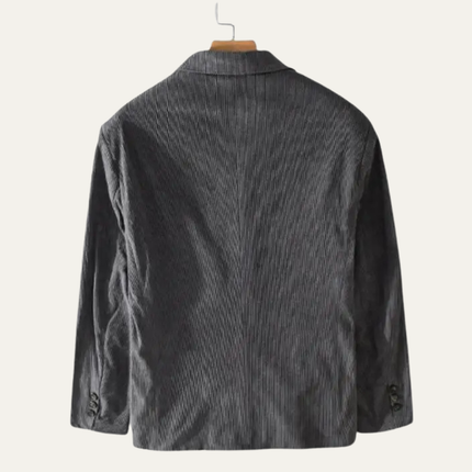 Men’s Casual Blazer with Notch Lapel and Patch Pockets