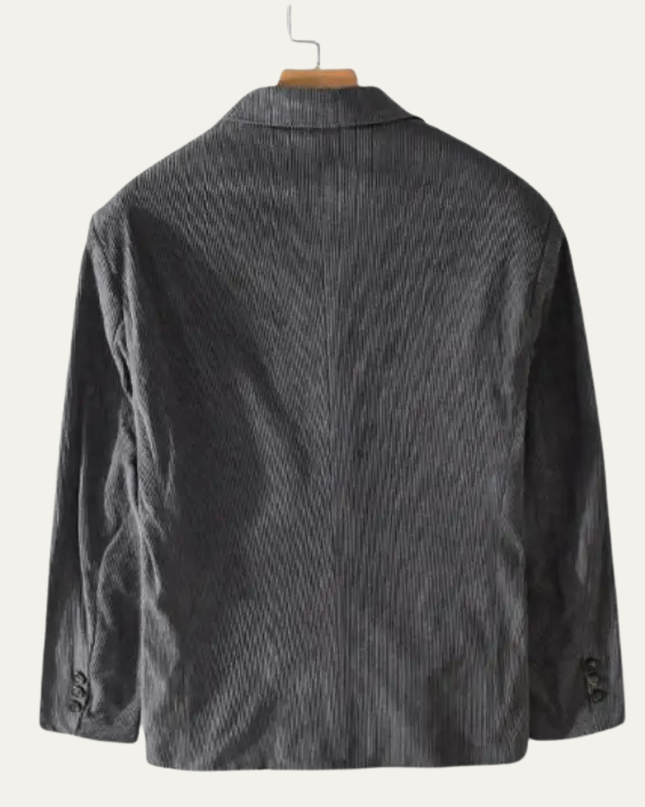 Men’s Casual Blazer with Notch Lapel and Patch Pockets