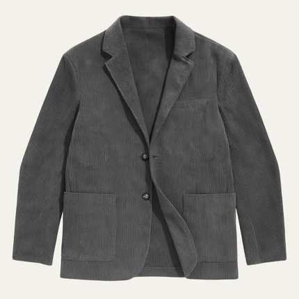 Men’s Casual Blazer with Notch Lapel and Patch Pockets
