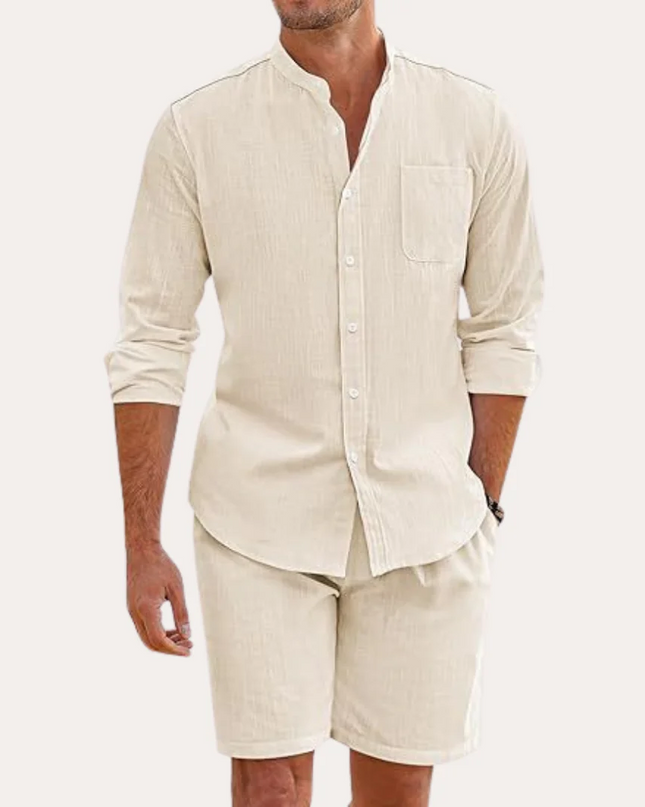 Men’s Casual Shirt and Shorts Set