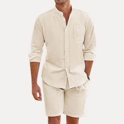 Men’s Casual Shirt and Shorts Set