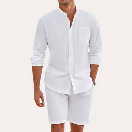 Men’s Casual Shirt and Shorts Set