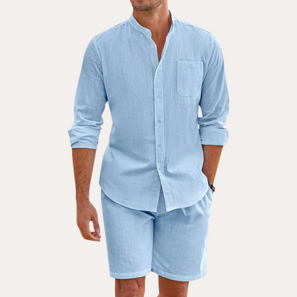 Men’s Casual Shirt and Shorts Set