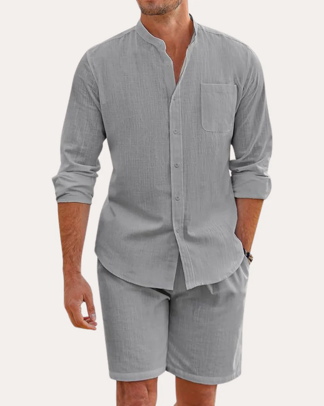 Men’s Casual Shirt and Shorts Set