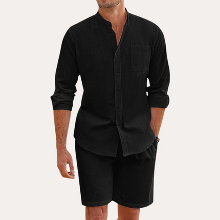 Men’s Casual Shirt and Shorts Set