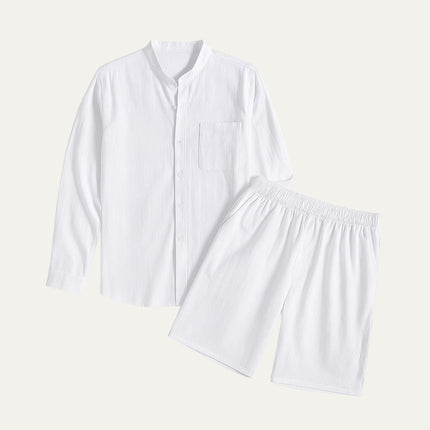 Men’s Casual Shirt and Shorts Set