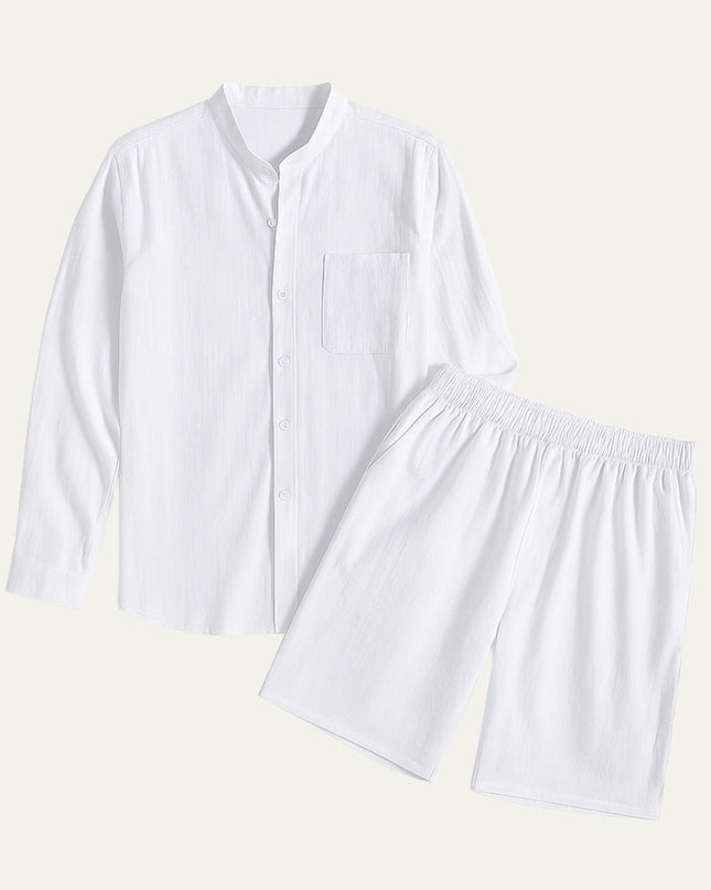 Men’s Casual Shirt and Shorts Set