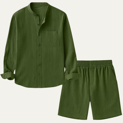 Men’s Casual Shirt and Shorts Set