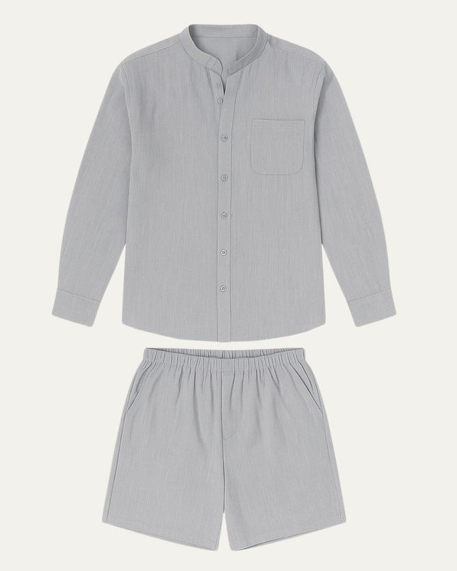 Men’s Casual Shirt and Shorts Set