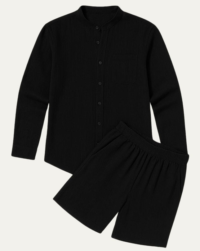 Men’s Casual Shirt and Shorts Set