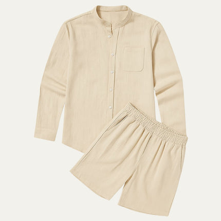Men’s Casual Shirt and Shorts Set