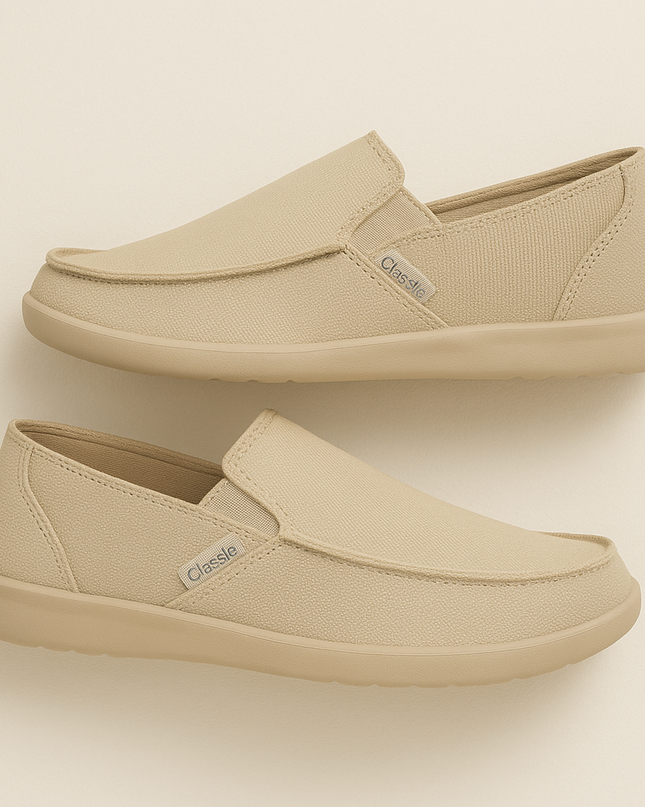 Men’s Casual Slip-On Loafers with Contrast Stitching