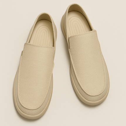 Men’s Casual Slip-On Loafers with Contrast Stitching