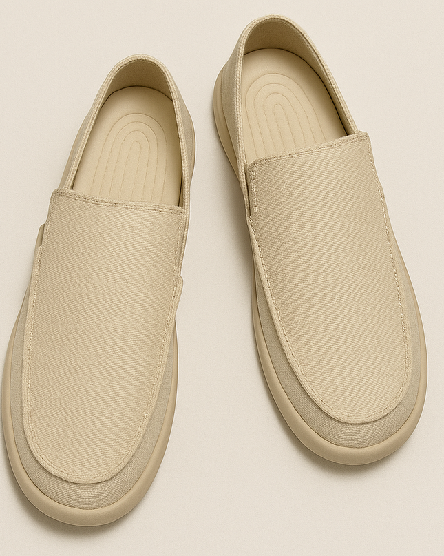 Men’s Casual Slip-On Loafers with Contrast Stitching