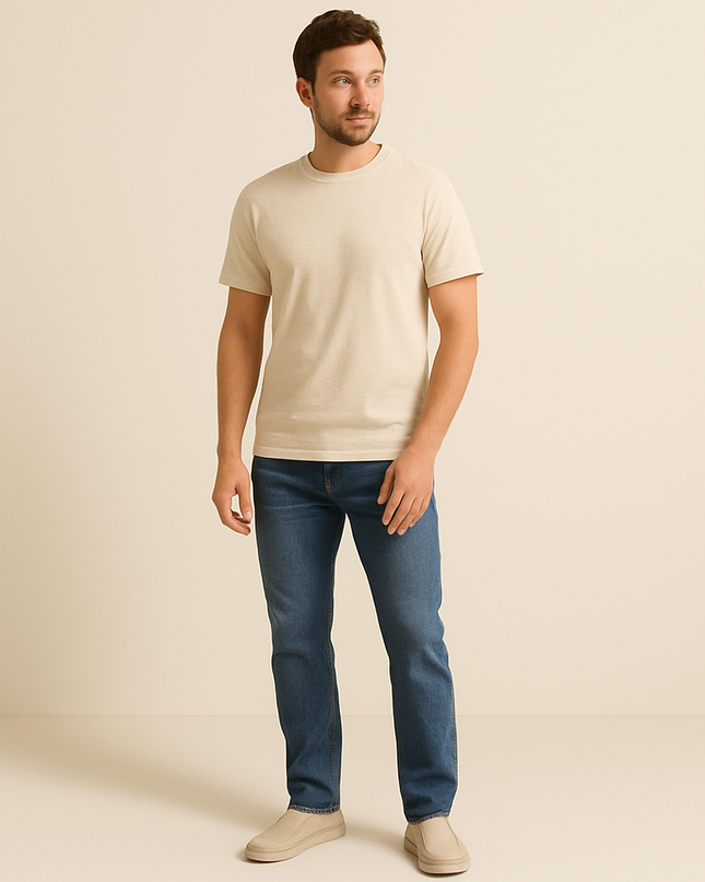 Men’s Casual Slip-On Loafers with Contrast Stitching