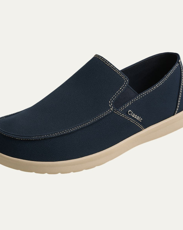 Men’s Casual Slip-On Loafers with Contrast Stitching