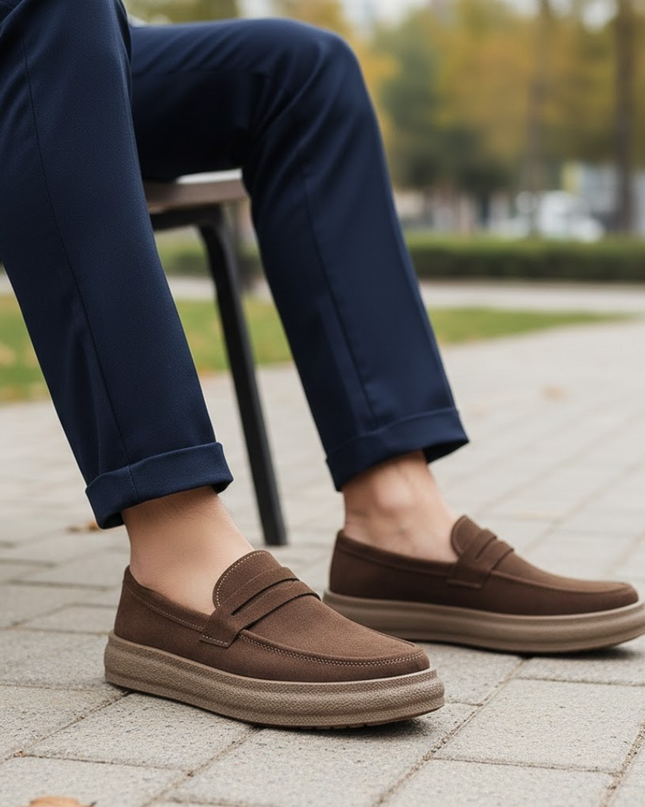 Men’s Casual Suede Slip-On Loafers