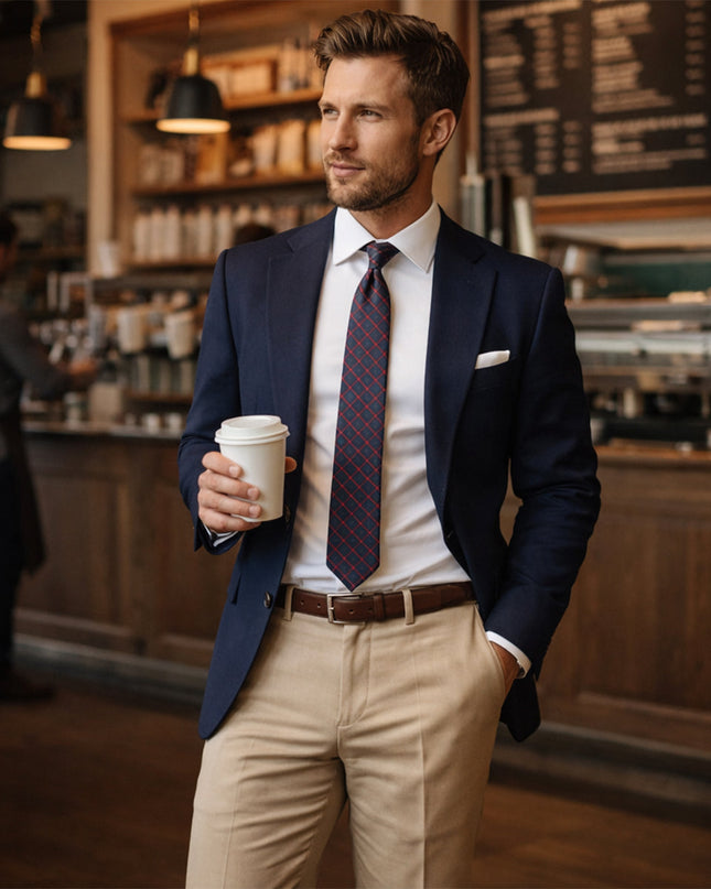 Men’s Check Pattern Tie