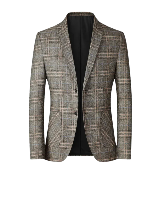 Men’s Checked Two Button Blazer