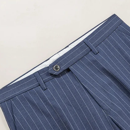 Men’s Classic Pinstripe Suit – Elegant Double Breasted 2 Piece