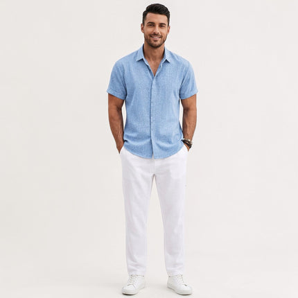 Men’s Coastal Short Sleeve Button-Up Shirt