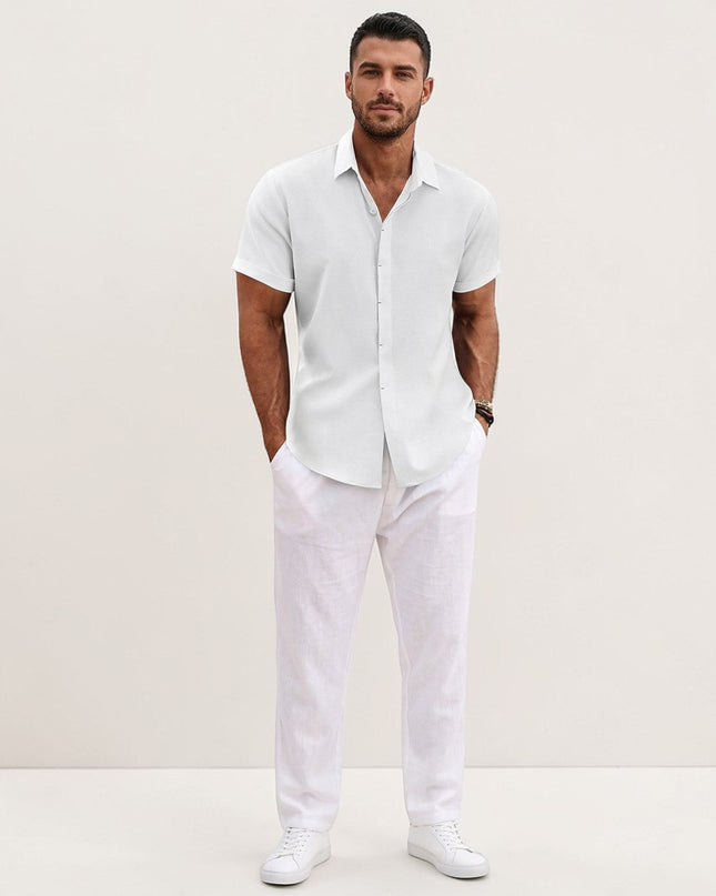 Men’s Coastal Short Sleeve Button-Up Shirt