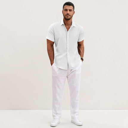Men’s Coastal Short Sleeve Button-Up Shirt