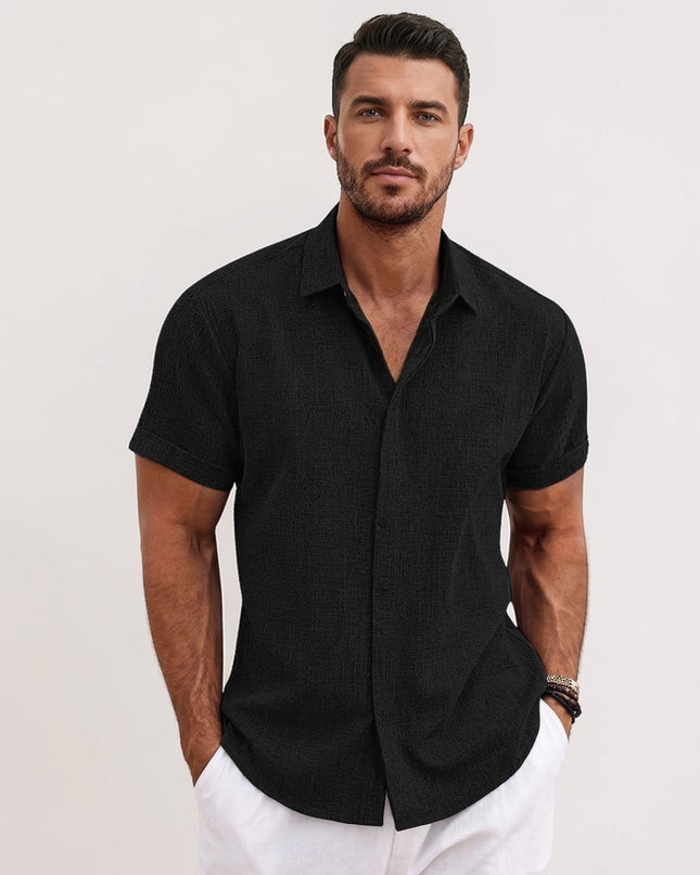 Men’s Coastal Short Sleeve Button-Up Shirt