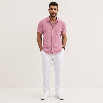 Men’s Coastal Short Sleeve Button-Up Shirt