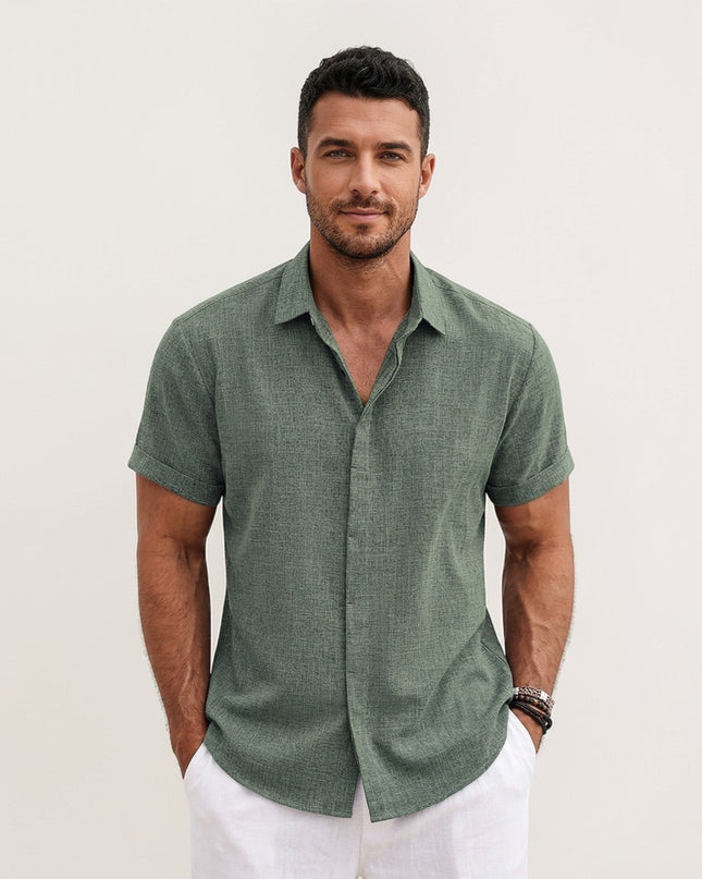 Men’s Coastal Short Sleeve Button-Up Shirt