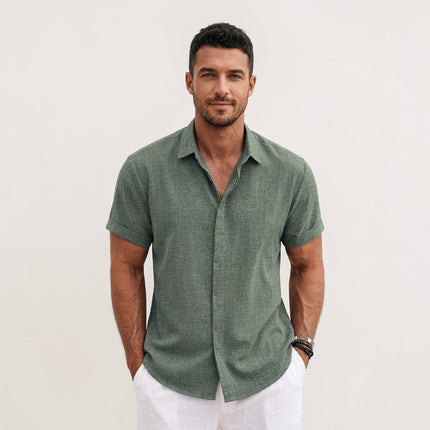 Men’s Coastal Short Sleeve Button-Up Shirt