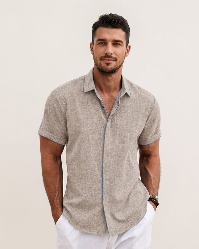 Men’s Coastal Short Sleeve Button-Up Shirt