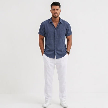 Men’s Coastal Short Sleeve Button-Up Shirt
