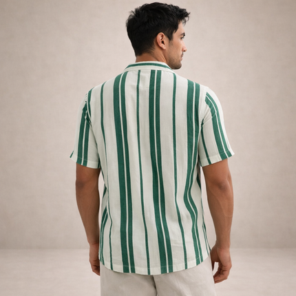 Men’s Coastal Stripe Button-Up Shirt