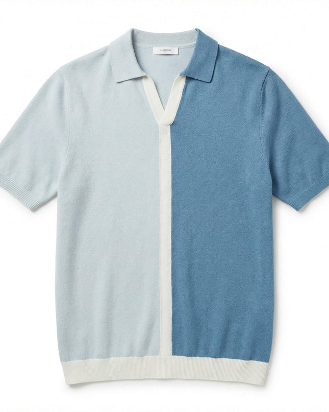 Men’s Color Block Knit Polo