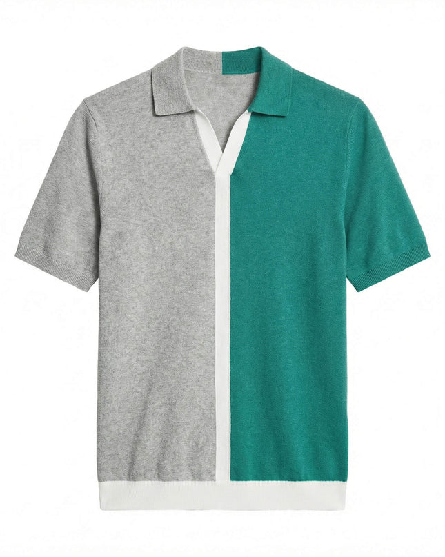 Men’s Color Block Knit Polo