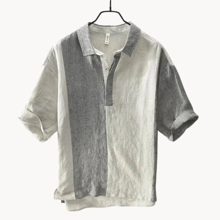 Men’s Color Block Polo Shirt – Short Sleeve Summer Top