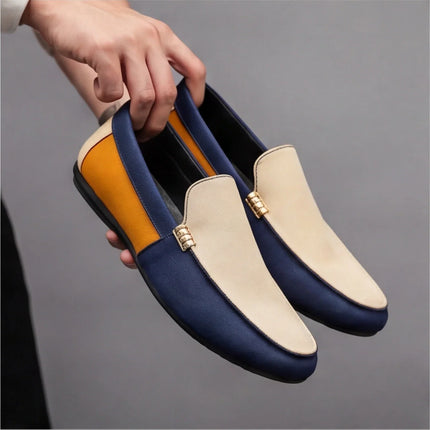 Men’s Colorblock Slip-On Driving Loafers