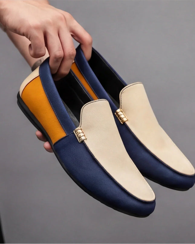 Men’s Colorblock Slip-On Driving Loafers