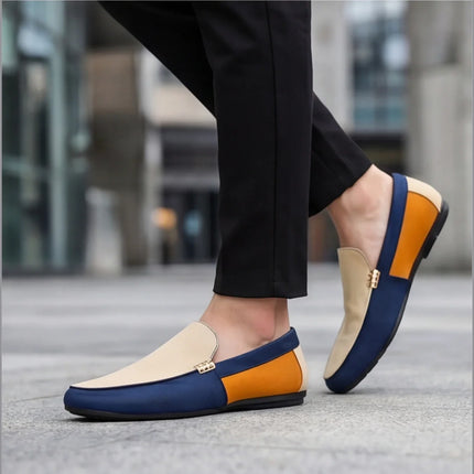 Men’s Colorblock Slip-On Driving Loafers