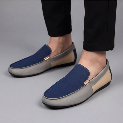 Men’s Colorblock Slip-On Driving Loafers