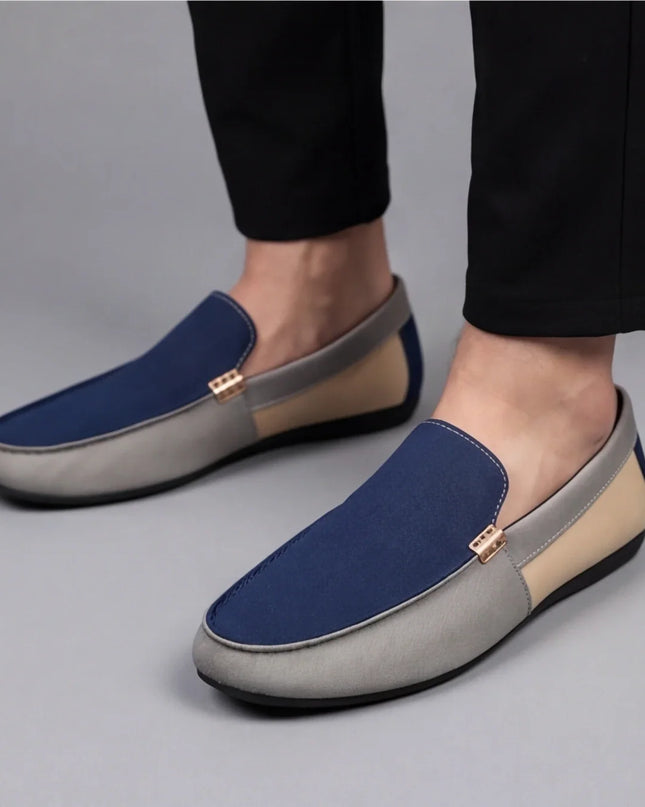 Men’s Colorblock Slip-On Driving Loafers