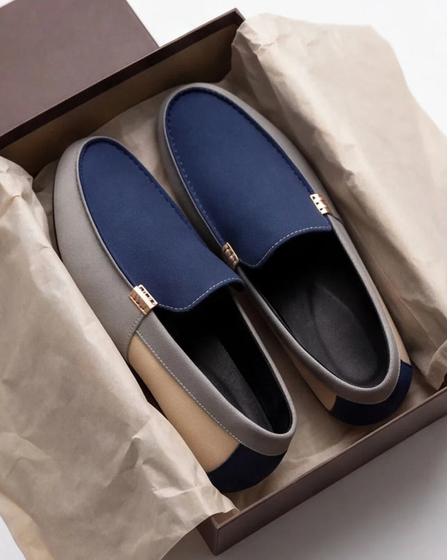 Men’s Colorblock Slip-On Driving Loafers