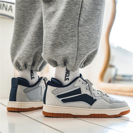 Men’s Contrast Lace-Up Sneakers