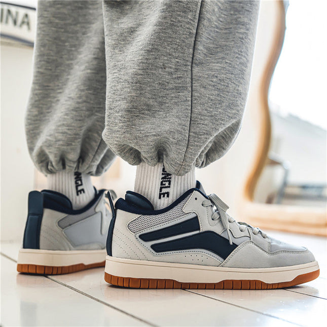 Men’s Contrast Lace-Up Sneakers