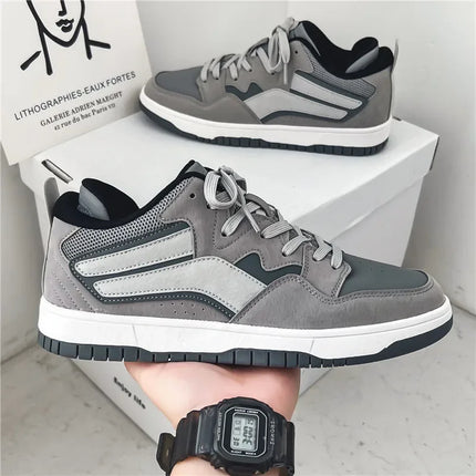 Men’s Contrast Lace-Up Sneakers