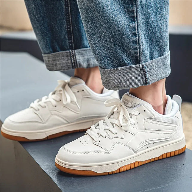 Men’s Contrast Lace-Up Sneakers
